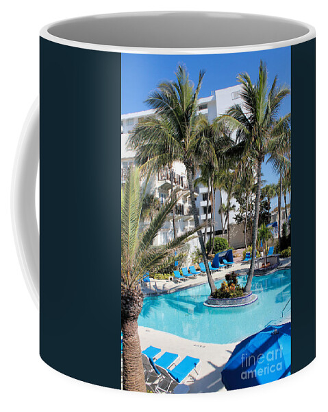 Pool Coffee Mug featuring the photograph MIami Beach Poolside Series 03 by Carlos Diaz