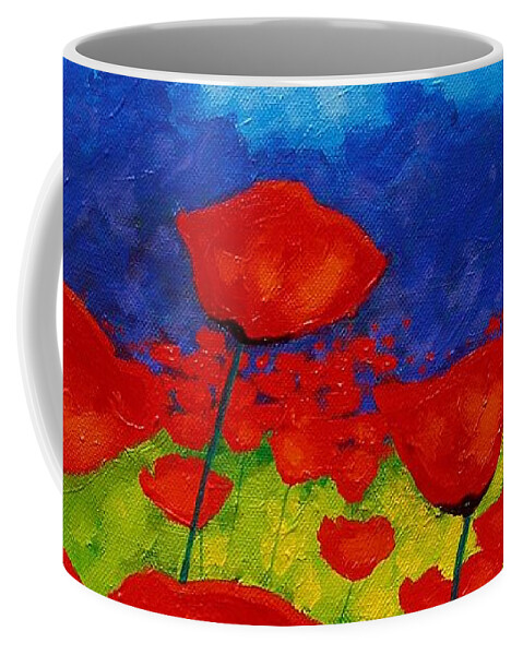 Poppies Coffee Mug featuring the painting Poppy Corner II by John Nolan