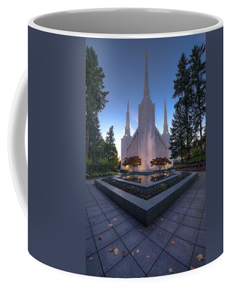 Temple Coffee Mug featuring the photograph Portland Temple by Dustin LeFevre