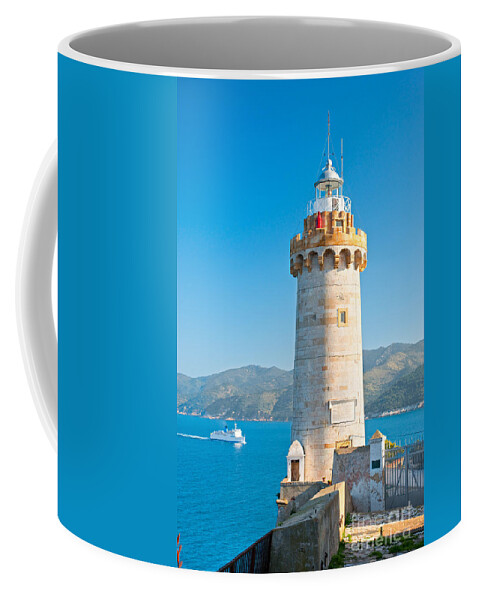 House Coffee Mug featuring the photograph Portoferraio's lighthouse - Isle of Elba - Italy by Luciano Mortula