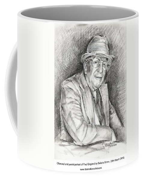Portrait Coffee Mug featuring the drawing Portrait of Paul England by Selena Boron