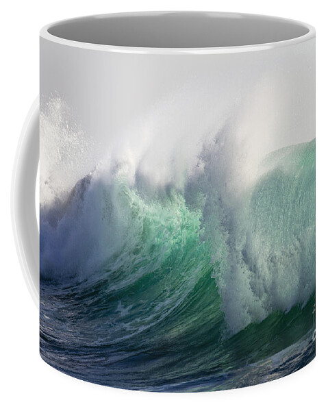 Wave Coffee Mug featuring the photograph Portuguese Sea Surf by Heiko Koehrer-Wagner