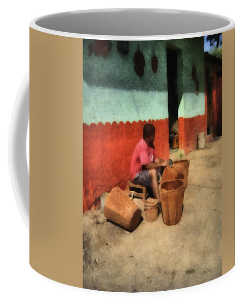 Pottery Coffee Mug featuring the digital art Pottery Market by Ann Powell