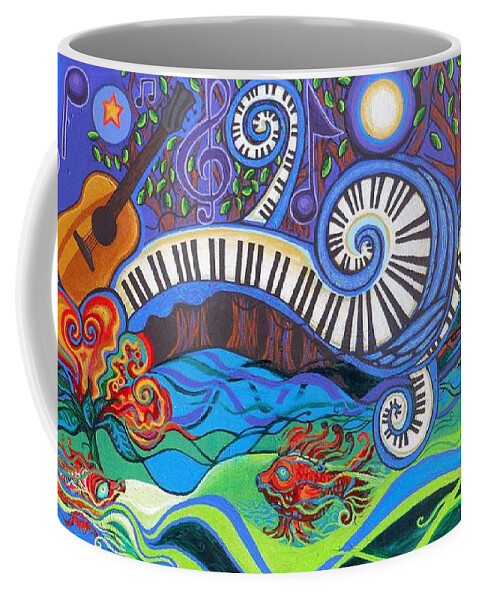 Music Coffee Mug featuring the painting Power Of Music II by Genevieve Esson
