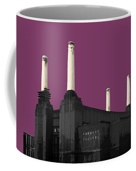 Battersea Coffee Mug featuring the mixed media Power - PURPLE Reign #2 by BFA Prints