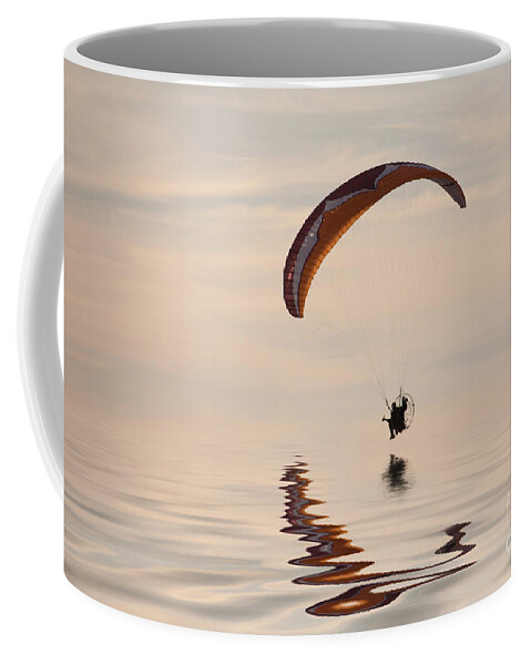 Paramotoring Coffee Mug featuring the photograph Powered paraglider by John Edwards