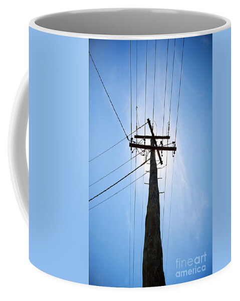 Cable Coffee Mug featuring the photograph Powerline by THP Creative