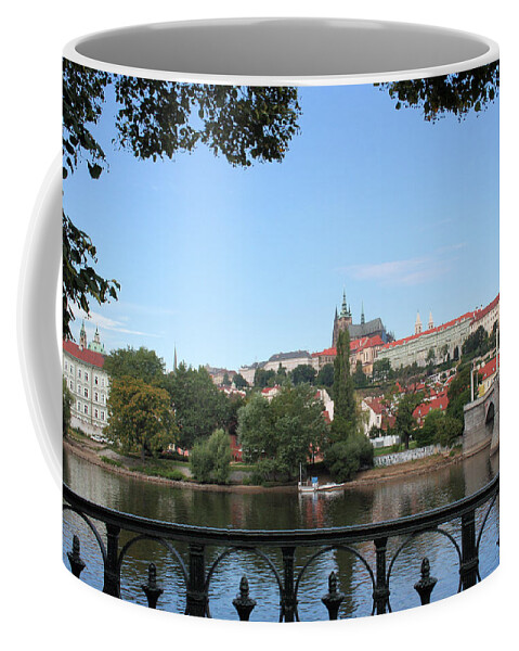 1246 Coffee Mug featuring the photograph Prague Castle Across the Vltava River by Gordon Elwell