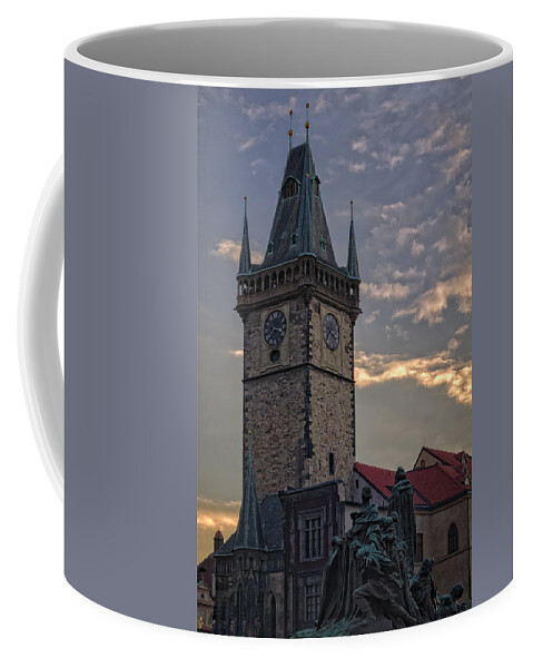 Joan Carroll Coffee Mug featuring the photograph Prague Old Town Hall by Joan Carroll