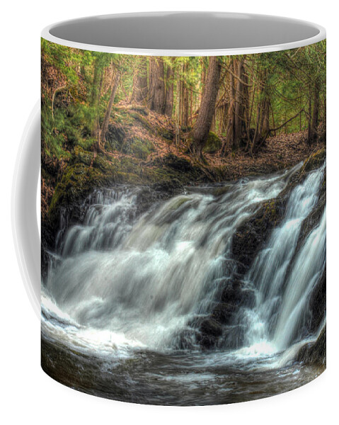 Waterfall Coffee Mug featuring the photograph Pratt Brook Falls by John Meader