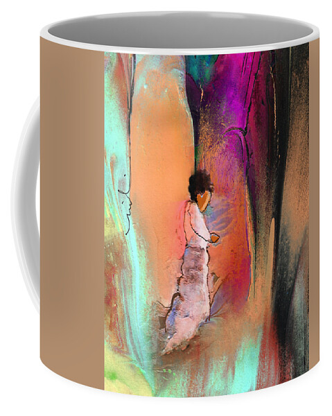 Religion Coffee Mug featuring the painting Prayer Of A Child 02 by Miki De Goodaboom