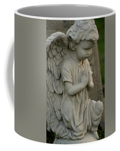 Angel Coffee Mug featuring the photograph Praying Angel by Valerie Collins