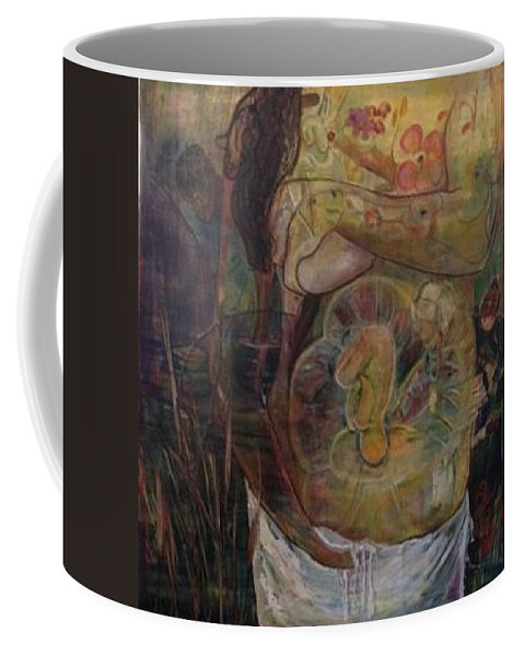 Women With Child Coffee Mug featuring the painting Precious by Peggy Blood
