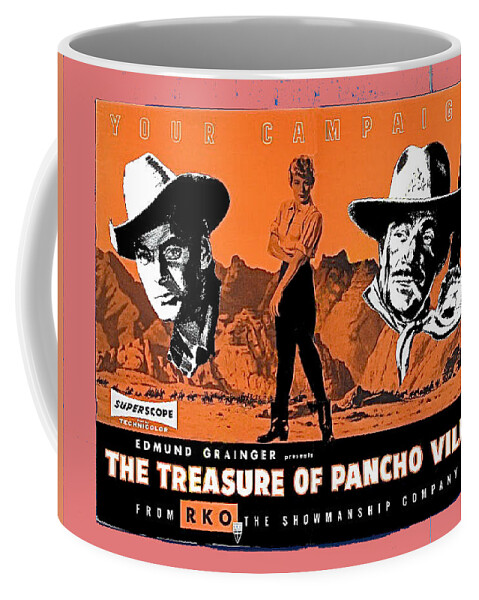 Pressbook The Treasure Of Pancho Villa 1955 Coffee Mug featuring the photograph Pressbook The Treasure of Pancho Villa 1955 by David Lee Guss