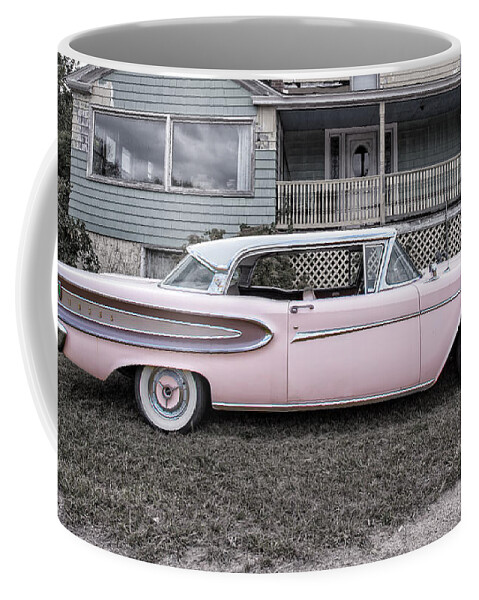 Car Coffee Mug featuring the photograph Pretty in Pink Ford Edsel by Edward Fielding