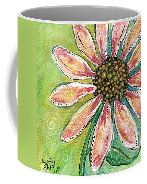 Floral Coffee Mug featuring the painting Pretty in Pink by Tanielle Childers