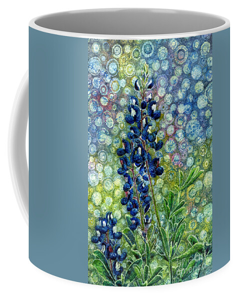 Bluebonnet Coffee Mug featuring the painting Pretty in Blue by Hailey E Herrera