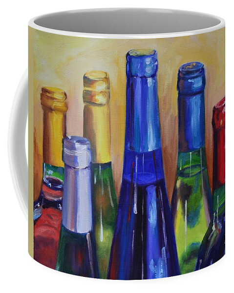 Wine Coffee Mug featuring the painting Primarily Wine by Donna Tuten