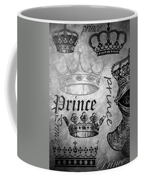Fellow Coffee Mug featuring the mixed media Prince 3 by Angelina Tamez