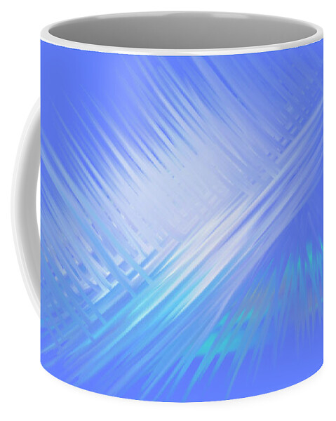 Prism Coffee Mug featuring the painting Prism of Blue Light by Barefoot Bodeez Art