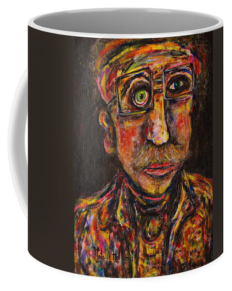 Professor Coffee Mug featuring the painting Professor by Natalie Holland