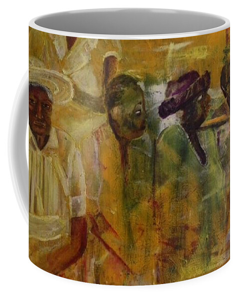 Church Members Coffee Mug featuring the painting Providence Baptist Church by Peggy Blood