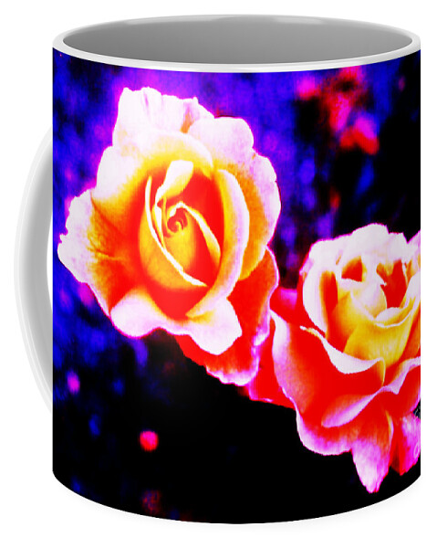 Psychedelic Roses Coffee Mug featuring the photograph Psychedelic Roses by Martin Howard