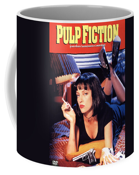 Pulp Fiction Coffee Mug featuring the digital art Pulp Fiction by Georgia Fowler