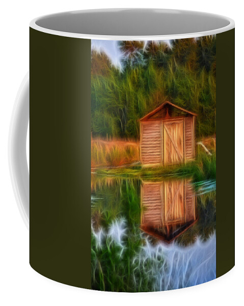 Pump House Coffee Mug featuring the photograph Pump House Reflection by Beth Sawickie
