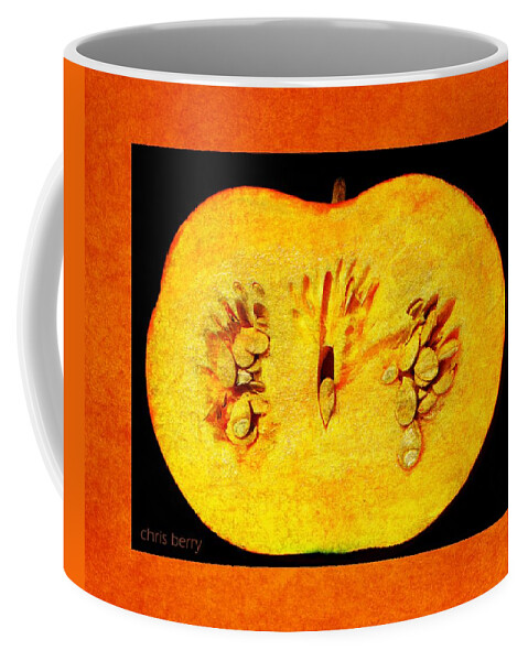 Halloween Coffee Mug featuring the photograph Pumpkin Half by Chris Berry
