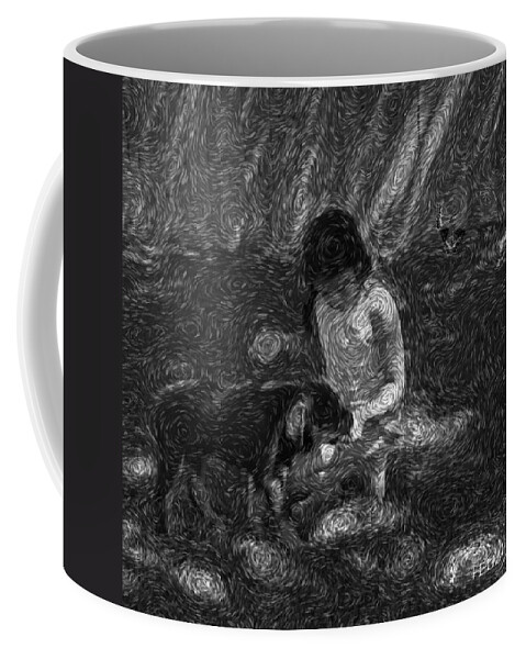  Children Paintings Coffee Mug featuring the photograph Puppy Love by Mayhem Mediums
