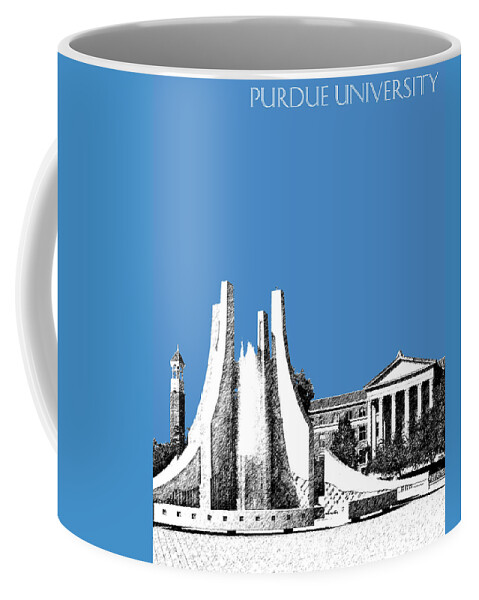 University Coffee Mug featuring the digital art Purdue University 2 - Engineering Fountain - Slate by DB Artist