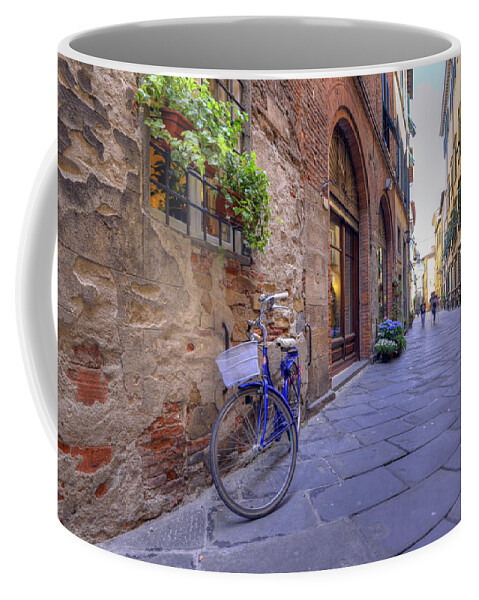Europe Coffee Mug featuring the photograph Purple Bike by Matt Swinden