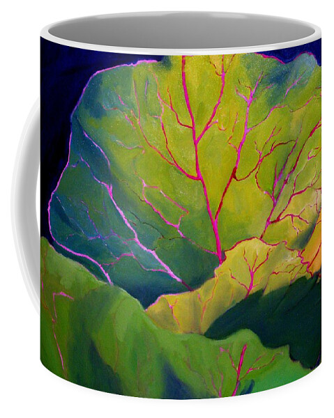 Vegetables Coffee Mug featuring the painting Purple Cabbage at Sunrise by Maria Hunt