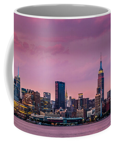 America Coffee Mug featuring the photograph Purple City by Mihai Andritoiu