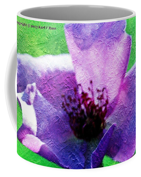 Colors Coffee Mug featuring the photograph Purple flower by Karl Rose