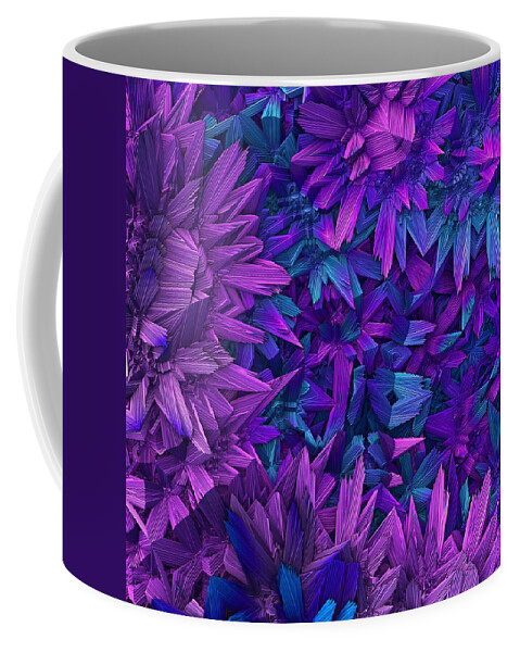 Fractal Coffee Mug featuring the digital art Purple Jungle by Lyle Hatch