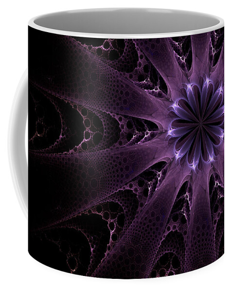 Fractal Coffee Mug featuring the digital art Purple Passion by Gary Blackman