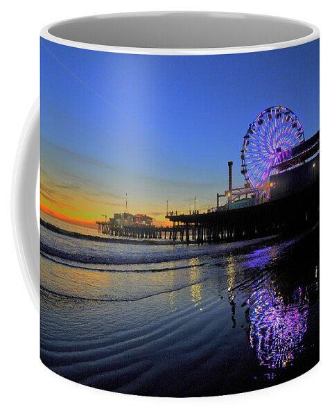 Santa Monica Pier Coffee Mug featuring the photograph Purple Spinner by Richard Omura