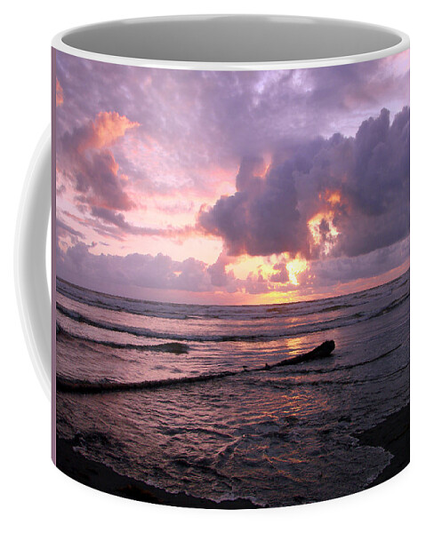 Sunset Coffee Mug featuring the photograph Purple Pink Sunset by Athena Mckinzie