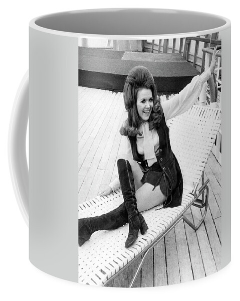 1 Person Coffee Mug featuring the photograph QE 2 Fashion Lass by Underwood Archives