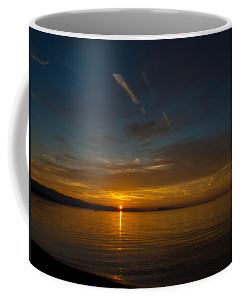 Sun Coffee Mug featuring the photograph Qualicum Sunset II by Randy Hall