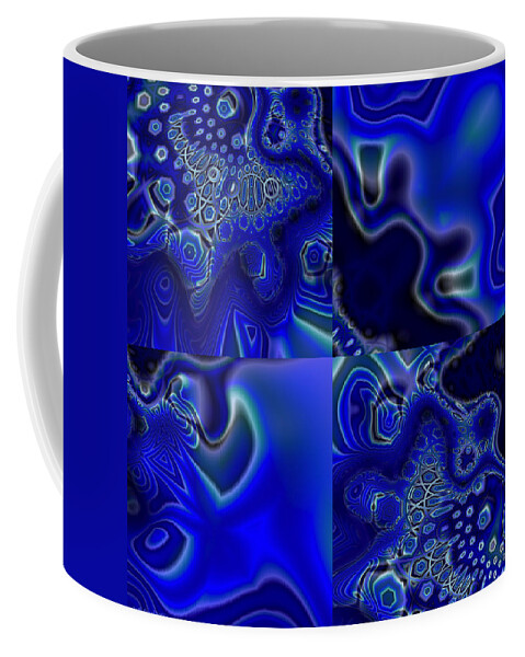 Abstract Coffee Mug featuring the digital art Quarters of Midnight by Judi Suni Hall