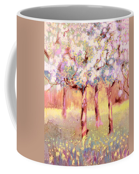 Pink Coffee Mug featuring the painting Quiet by Melissa Herrin