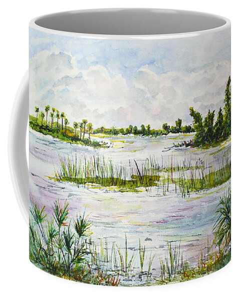 Florida Coffee Mug featuring the painting Quiet Waters Park Deerfield Beach FL by Janis Lee Colon