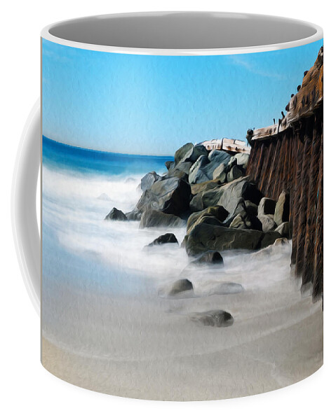 Ocean Coffee Mug featuring the photograph R E C L A M A T I O N by Joe Schofield