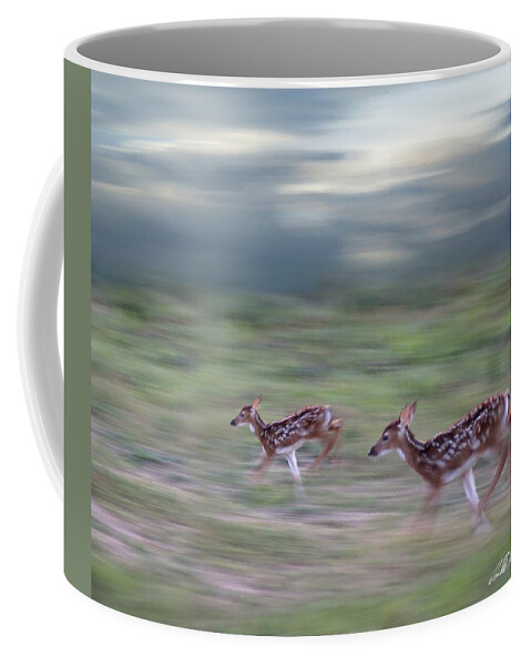 Action Coffee Mug featuring the digital art Race Me by Bill Stephens