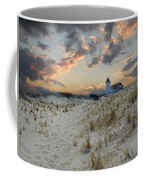 Race Point Lighthouse Coffee Mug featuring the photograph Race Point Lighthouse by Skip Willits