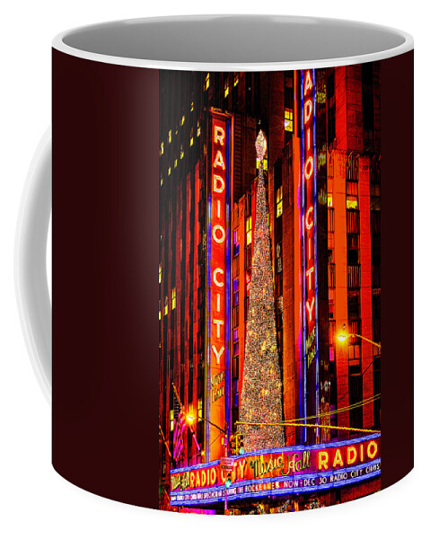 Radio City Coffee Mug featuring the photograph Radio City Christmas by Chris Lord