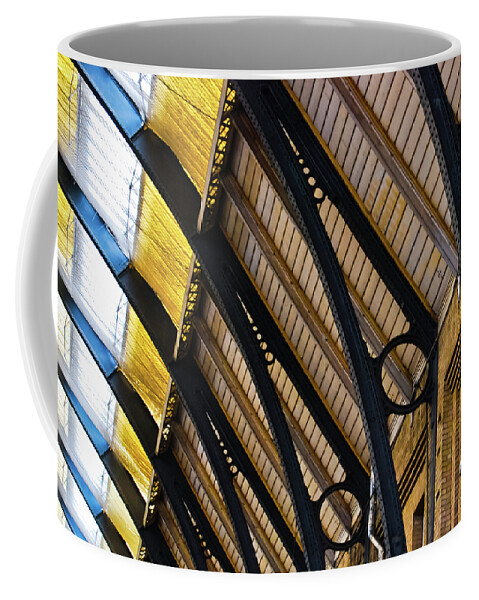 Arch Coffee Mug featuring the photograph Rafters at London Kings Cross by Christi Kraft